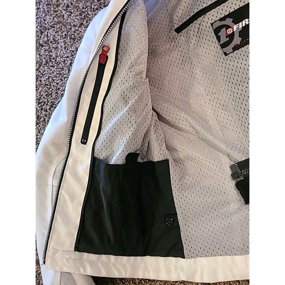 First Gear Womans Large White Mesh Breathable Riding Jacket Padded - Picture 9 of 14